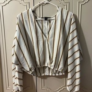 Womens stripped balloon blouse